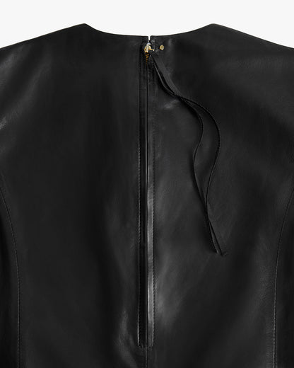 Leather Cropped Tee