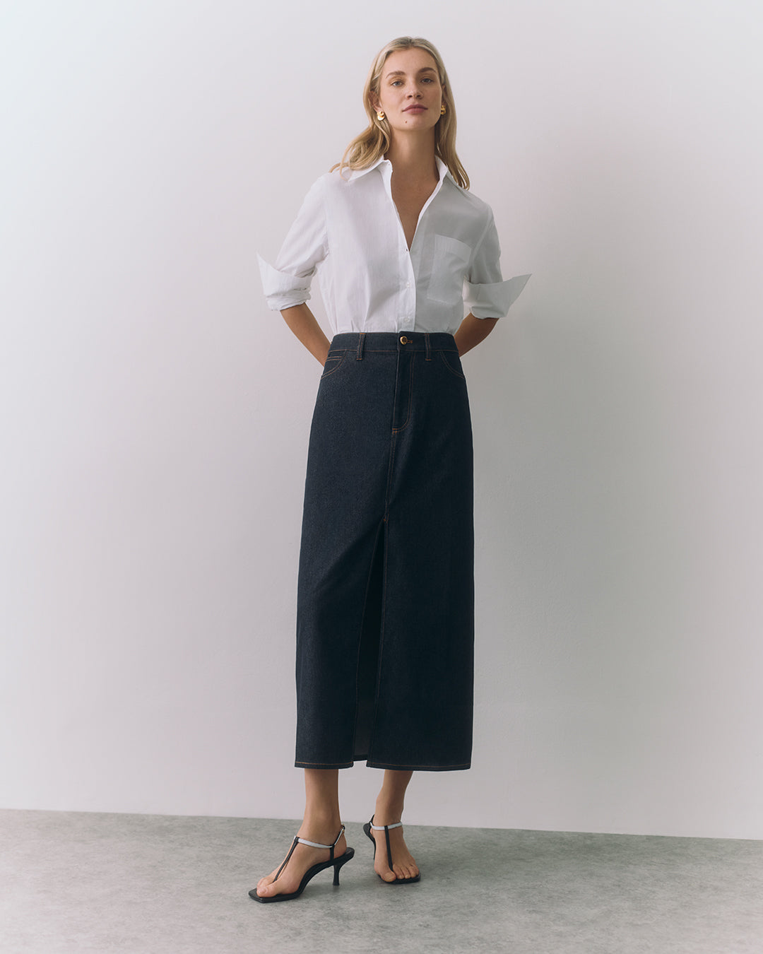 Front Slit Maxi Skirt