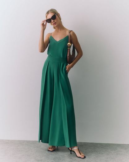 Silk Pleated Pant