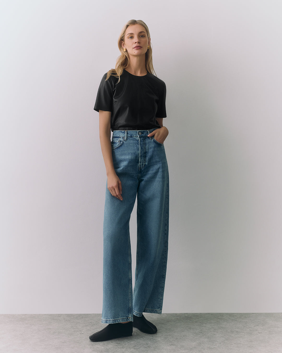 Leather Cropped Tee