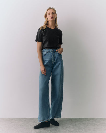 Leather Cropped Tee