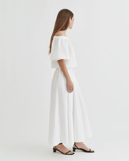 Poplin Gathered Skirt