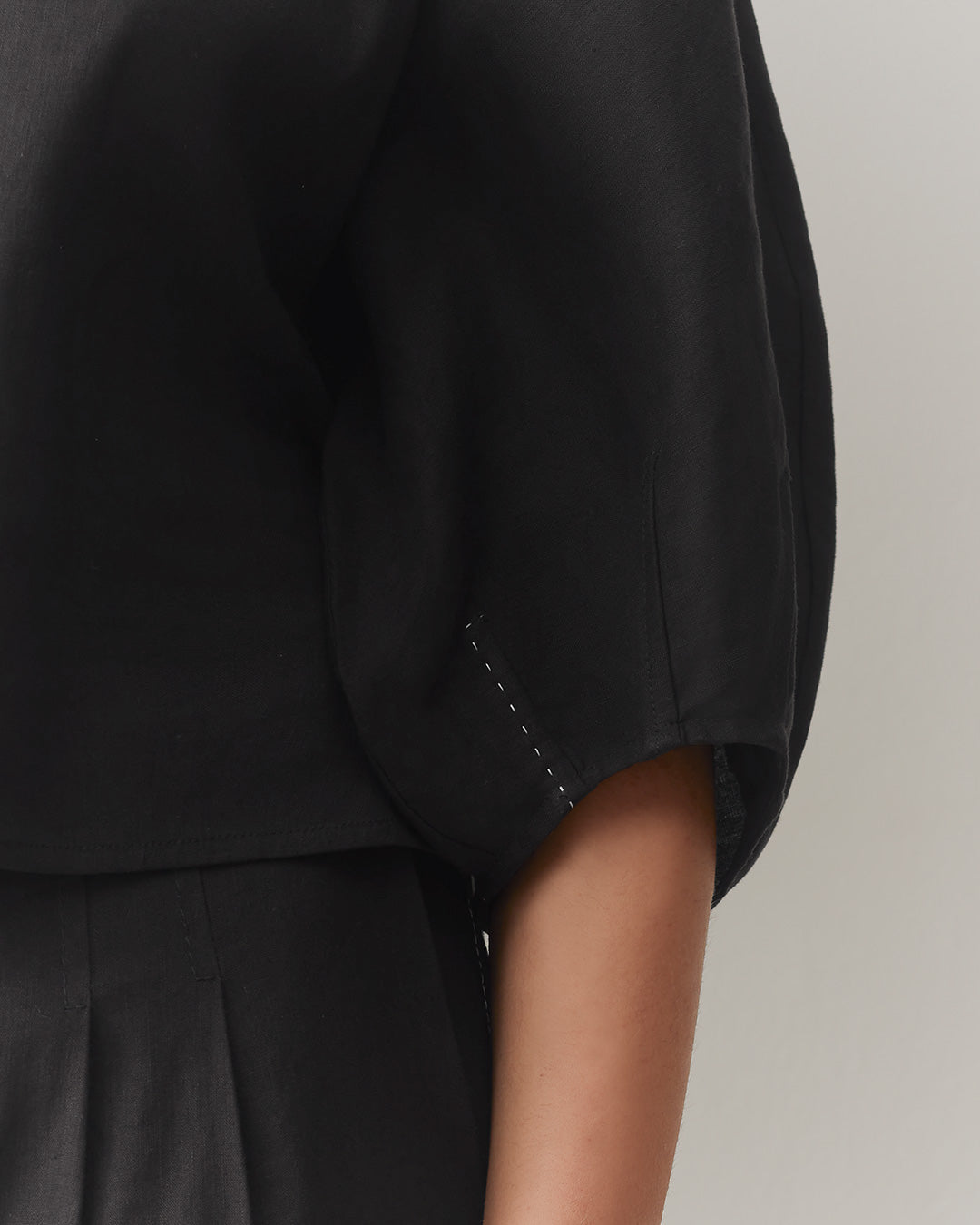 Linen Boatneck Top