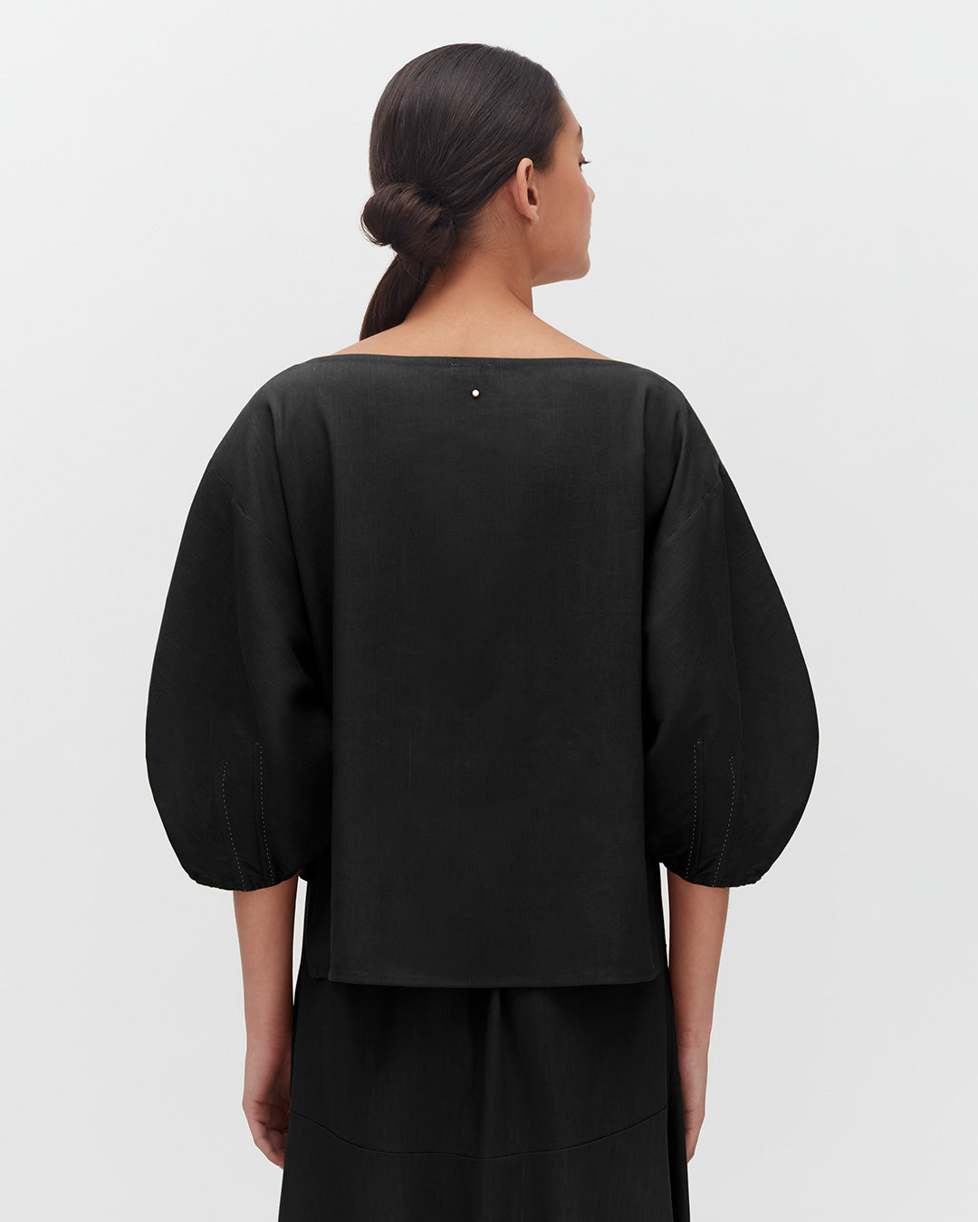 Linen Boatneck Top