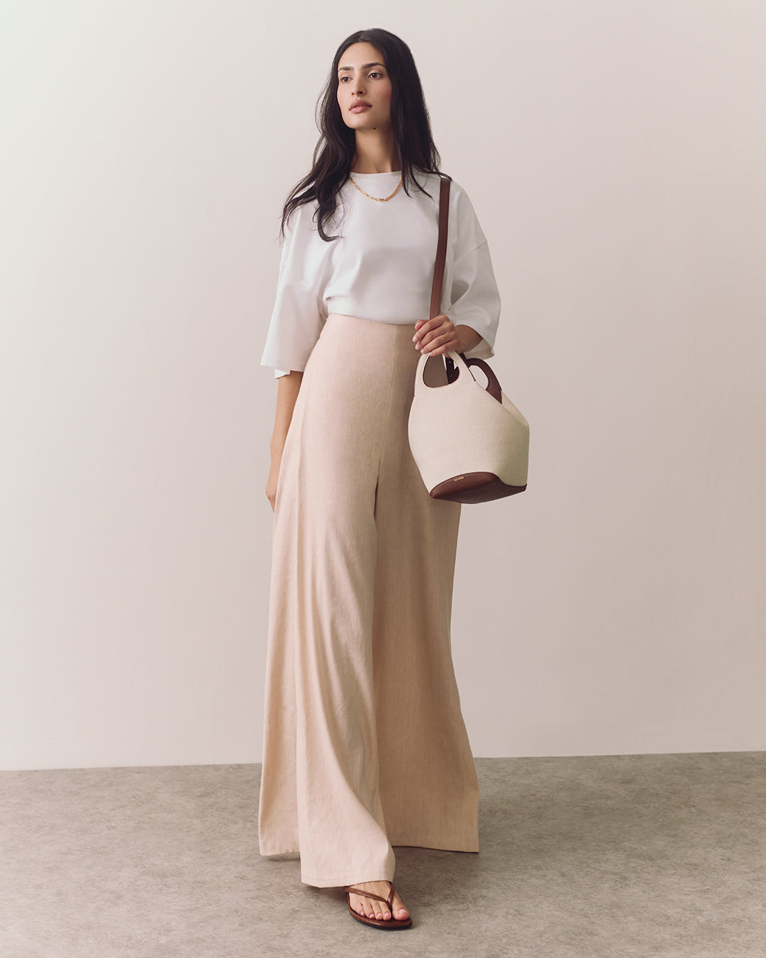 Linen Pleated Pants