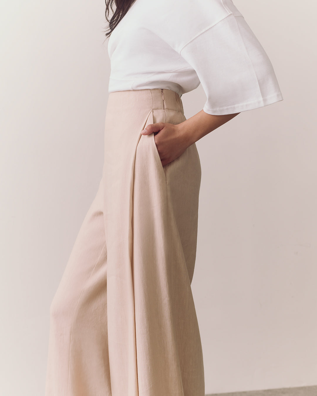 Linen Pleated Pants