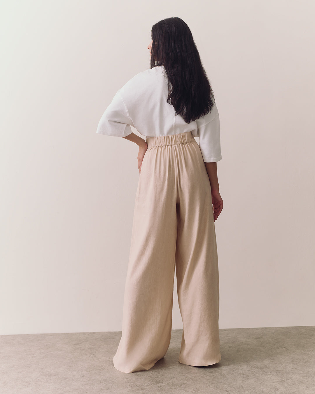 Linen Pleated Pants