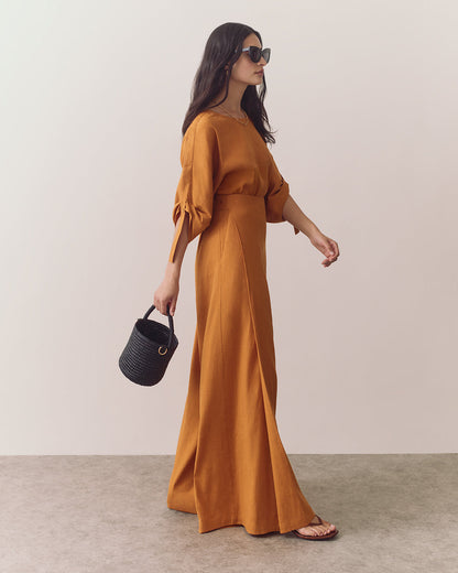 Linen Pleated Pants