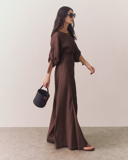 Linen Pleated Pants