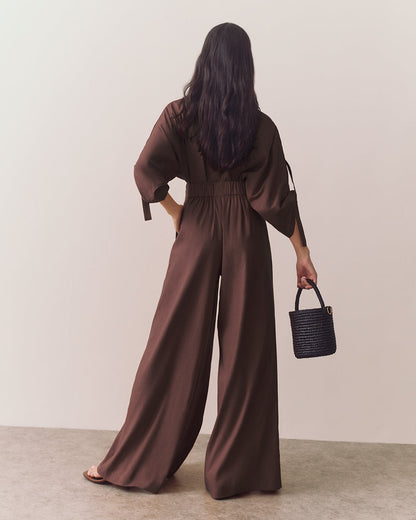 Linen Pleated Pants