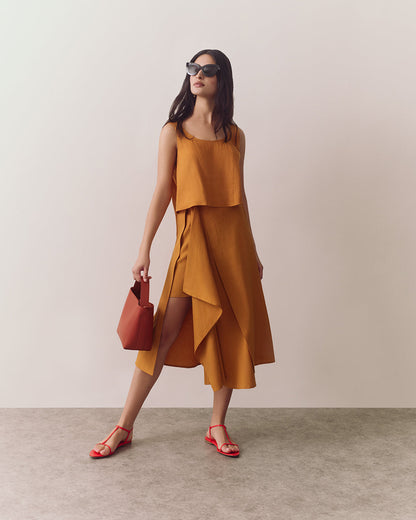 Linen Wrap Skirt