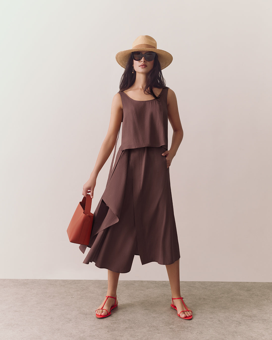 Linen Cropped Tank