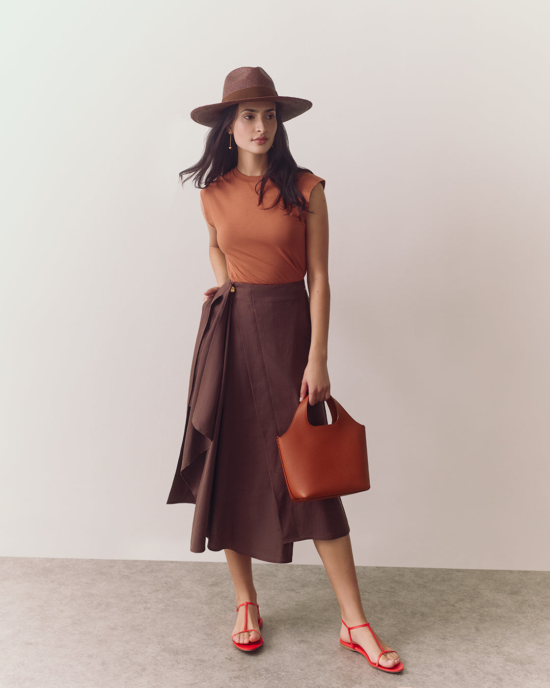 Linen Wrap Skirt