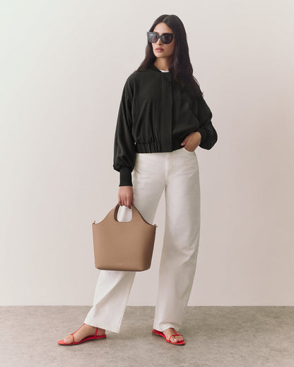 Washable Silk Relaxed Bomber