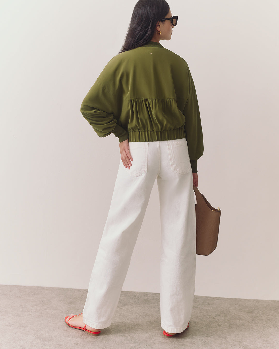 Washable Silk Relaxed Bomber