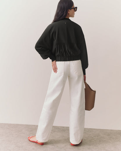Washable Silk Relaxed Bomber