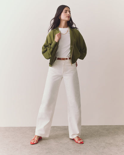 Washable Silk Relaxed Bomber