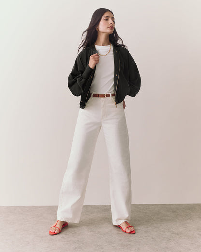 Washable Silk Relaxed Bomber