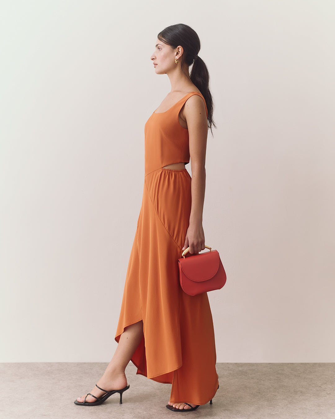 Silk Cut out Dress