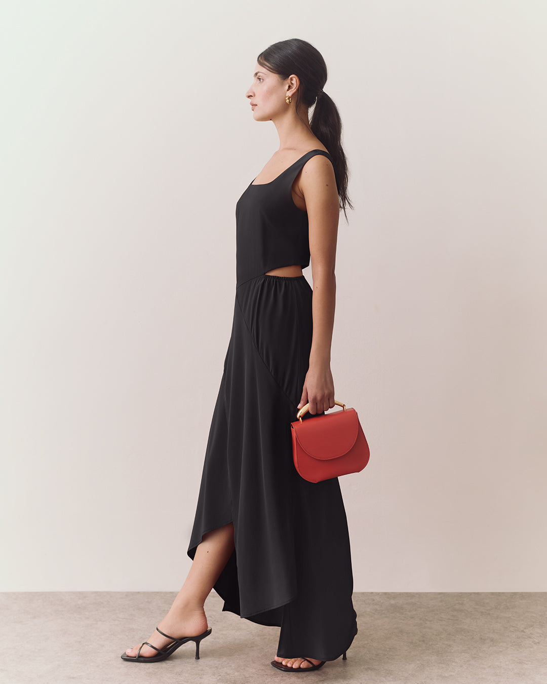 Silk Cut out Dress