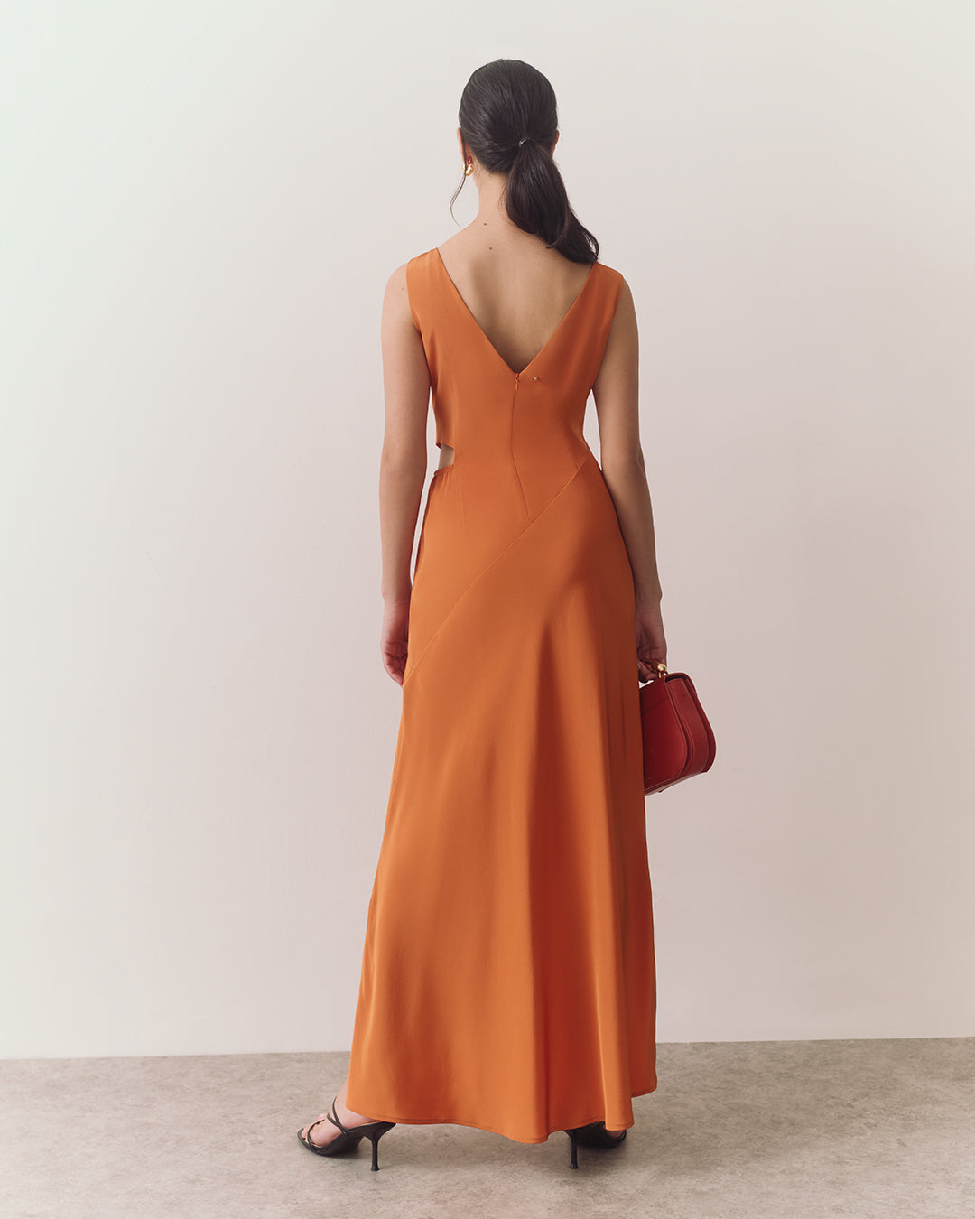 Silk Cut out Dress