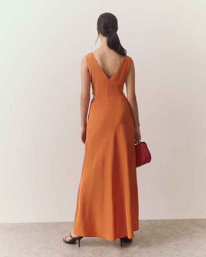 Silk Cut out Dress