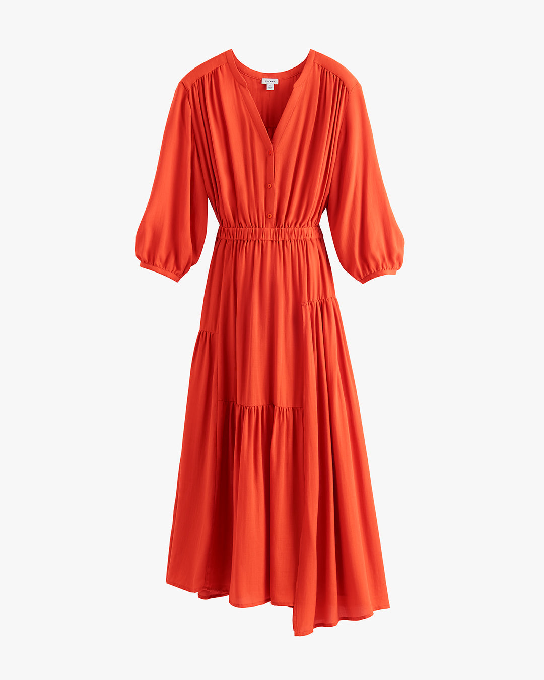 Tencel Gathered Panel Dress