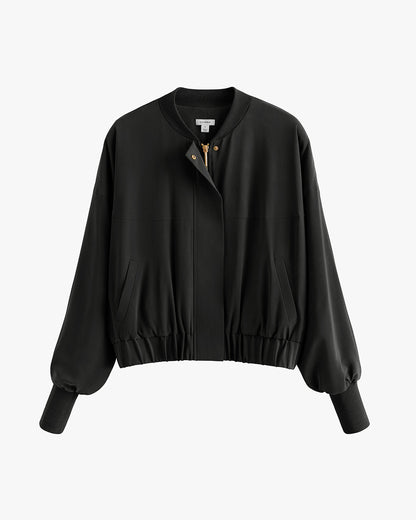 Washable Silk Relaxed Bomber