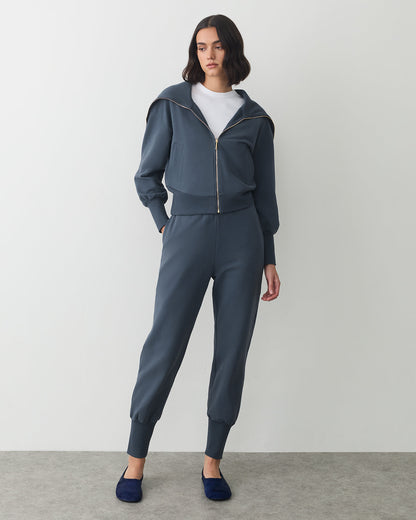 Fleece Oversized Collar Sweatshirt