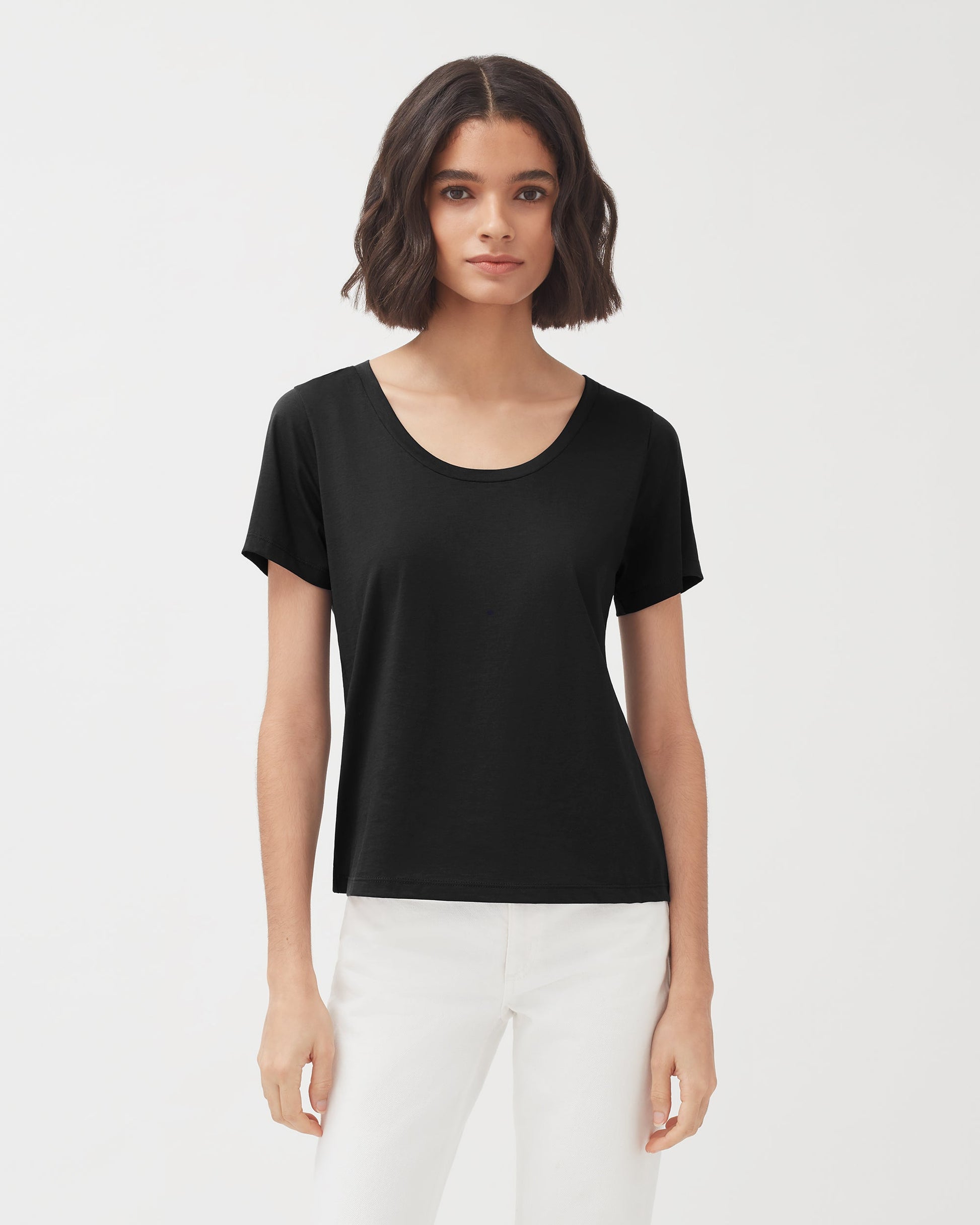 Pima Scoop Neck Tee (Earlier Version)