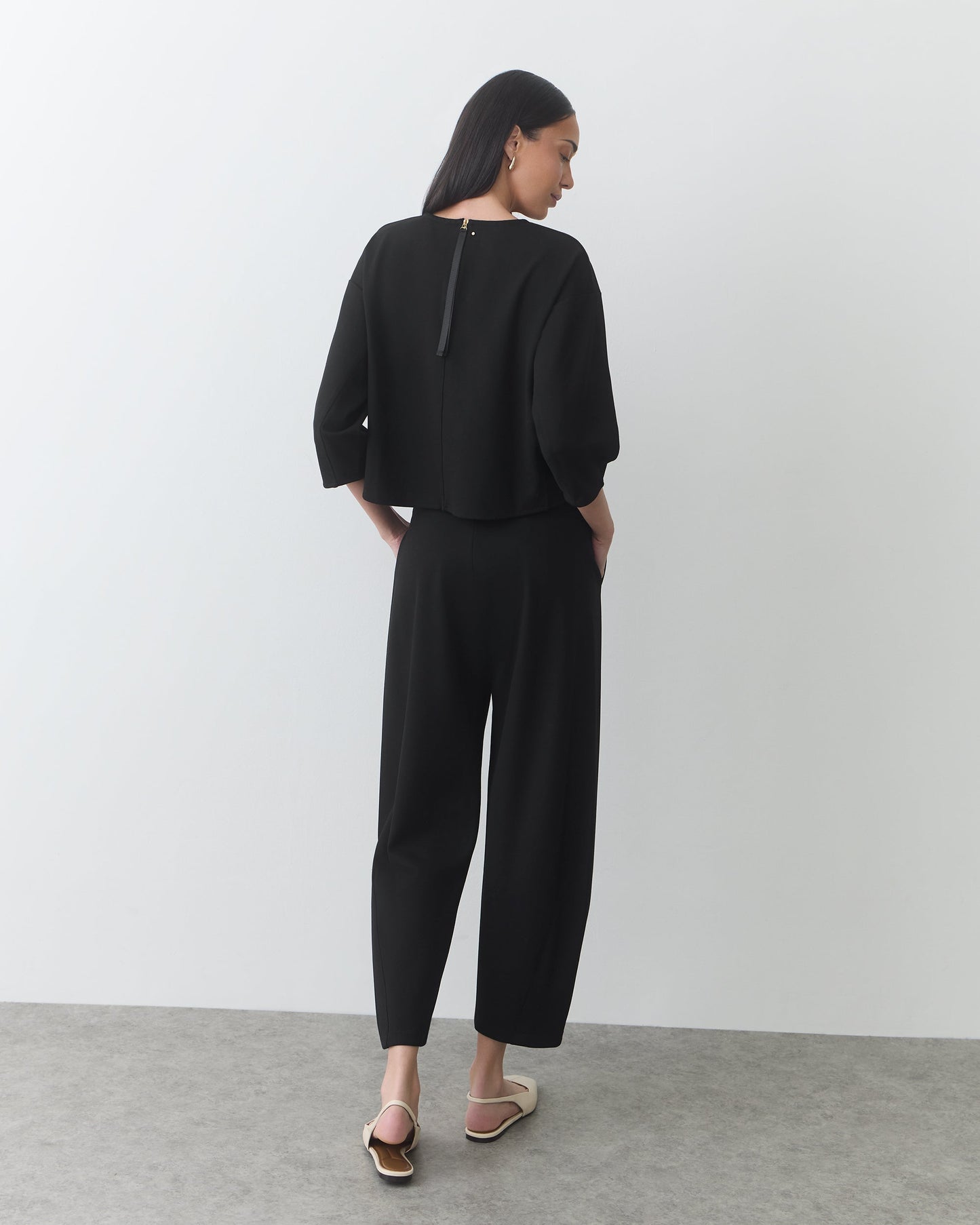 Ponte Balloon Sleeve Top