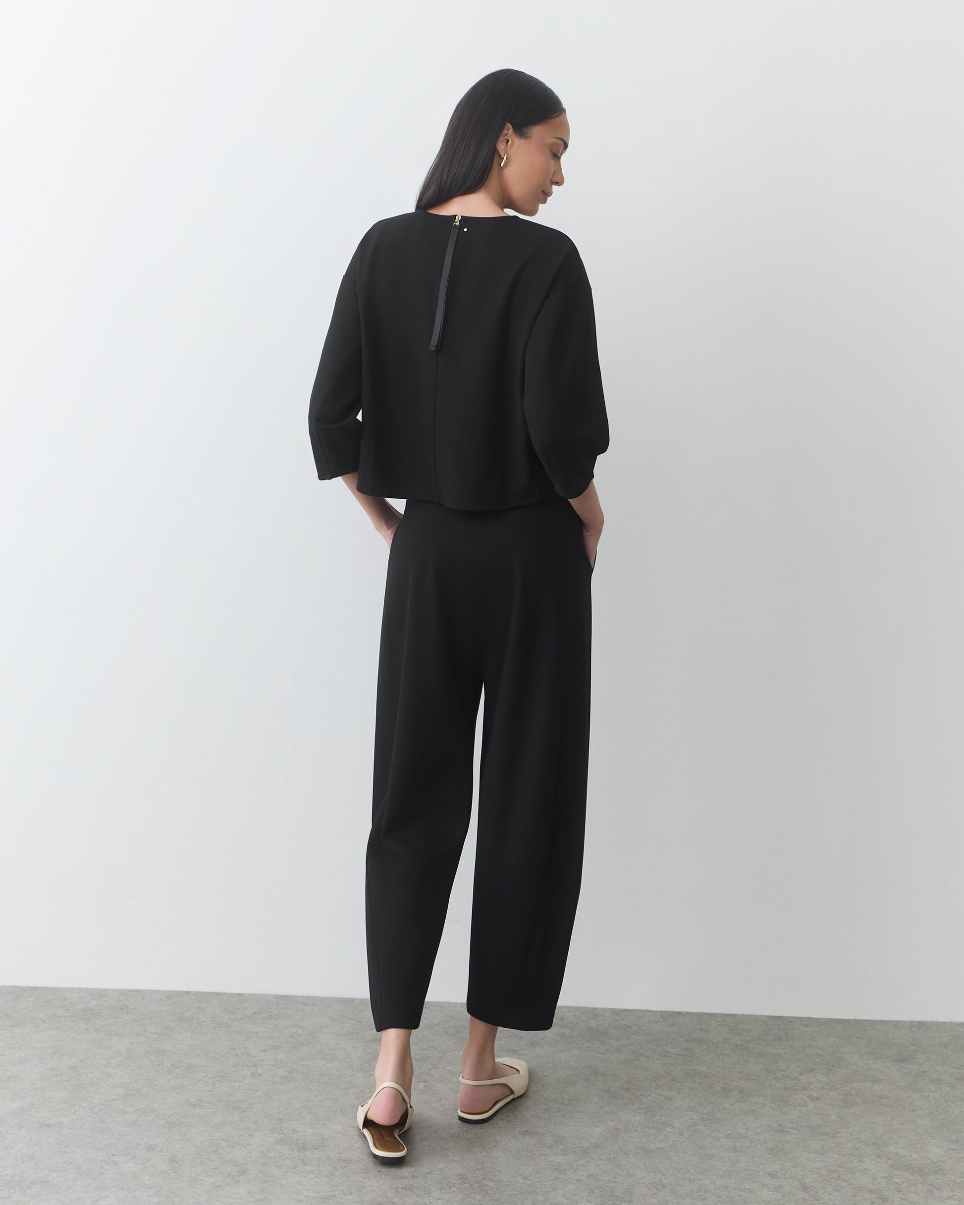 Ponte Balloon Sleeve Top