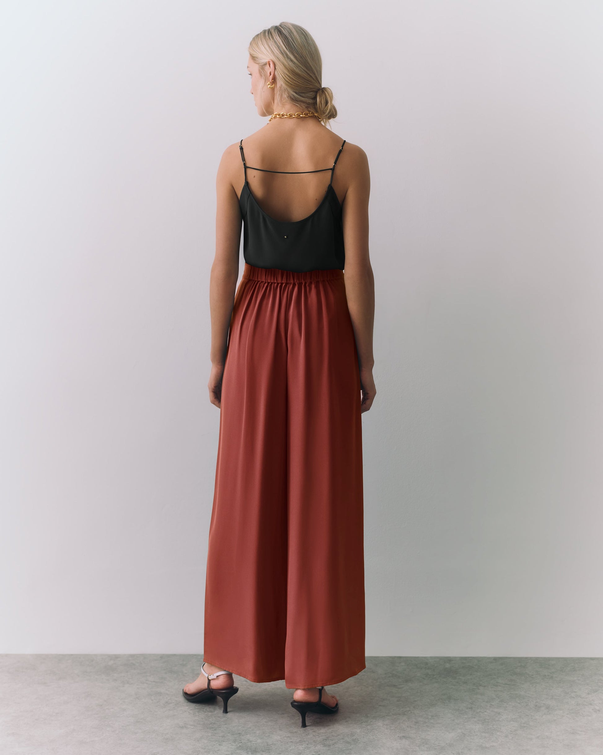 Silk Pleated Pant