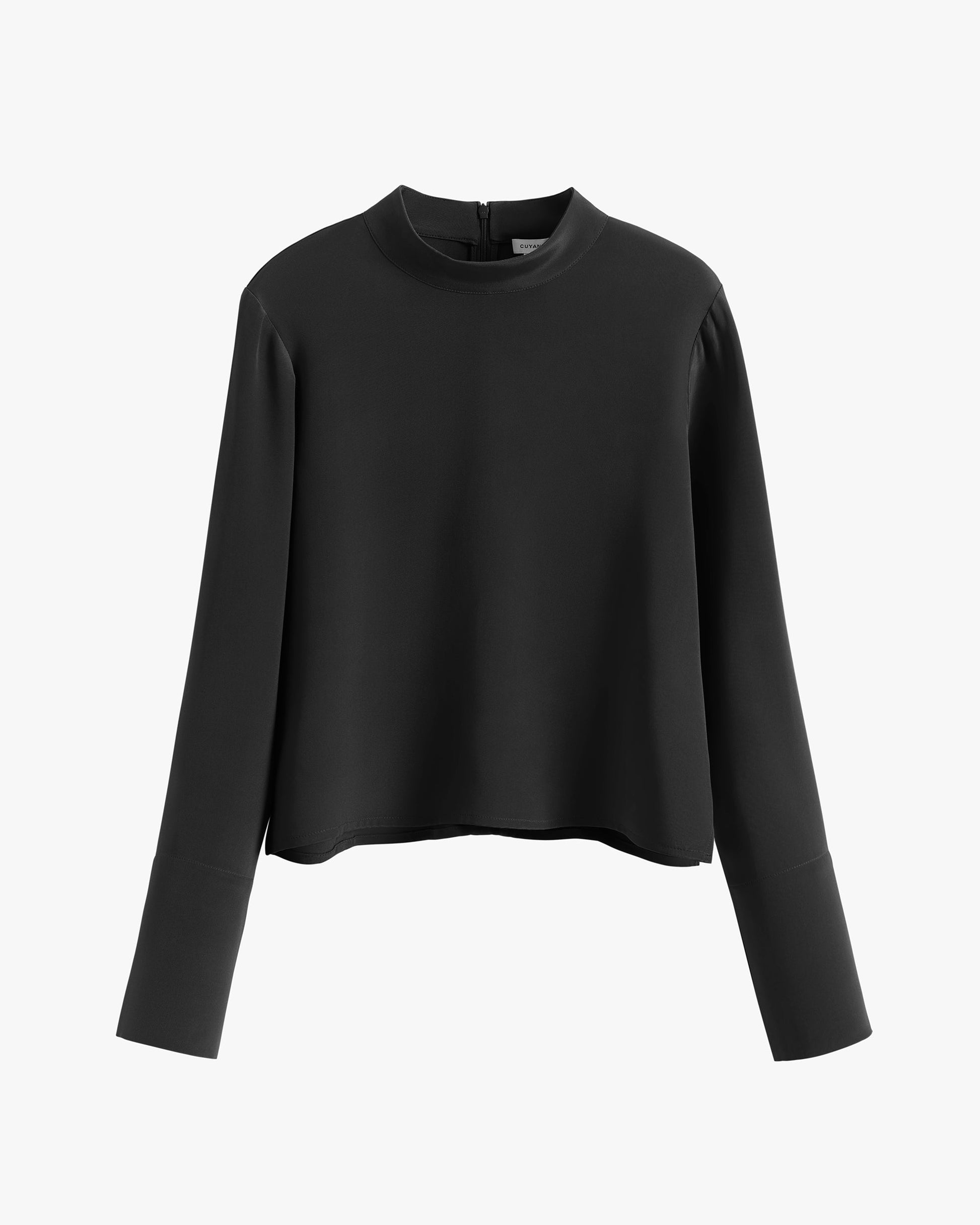 Silk Mock Neck Top