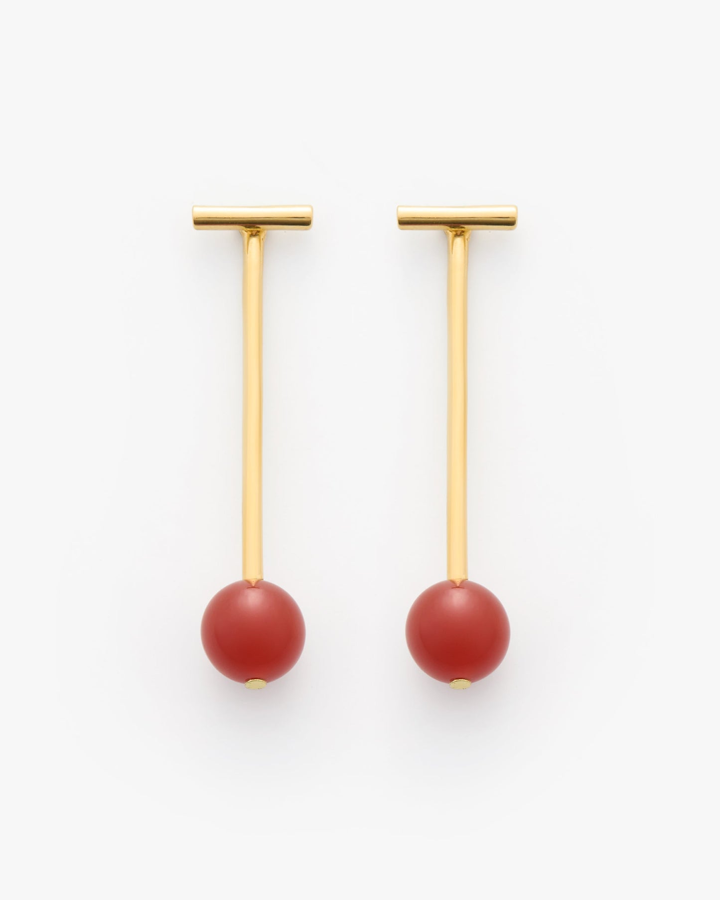 Cerise Bar Ear Jacket Earrings