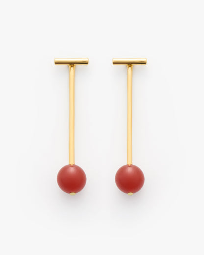Cerise Bar Ear Jacket Earrings