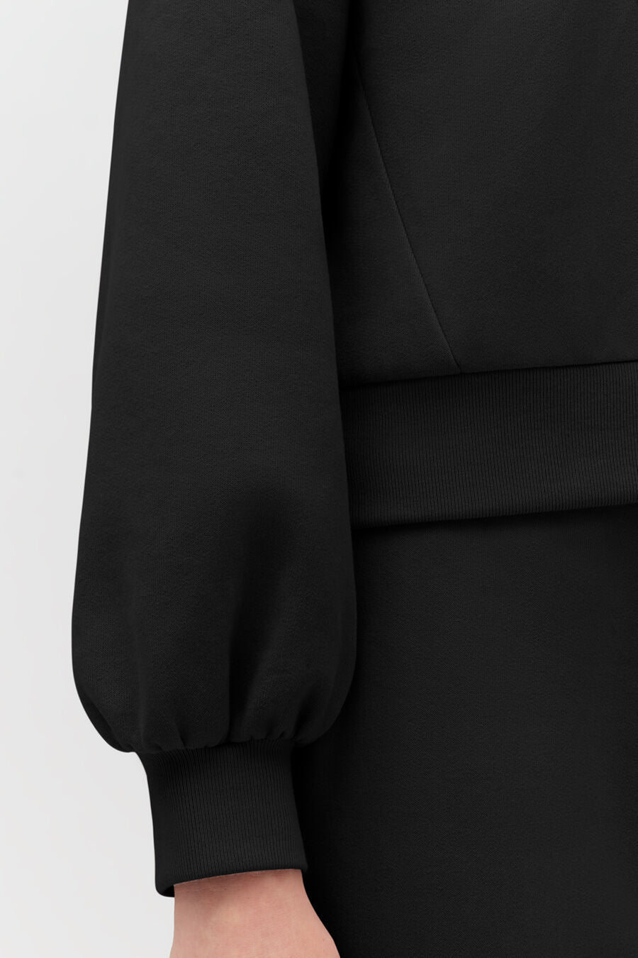 Fleece Cropped Zip Hoodie