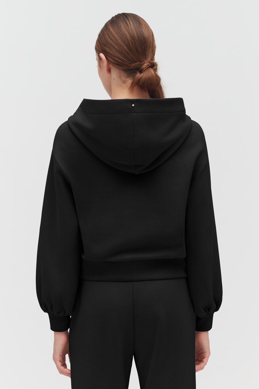 Fleece Cropped Zip Hoodie