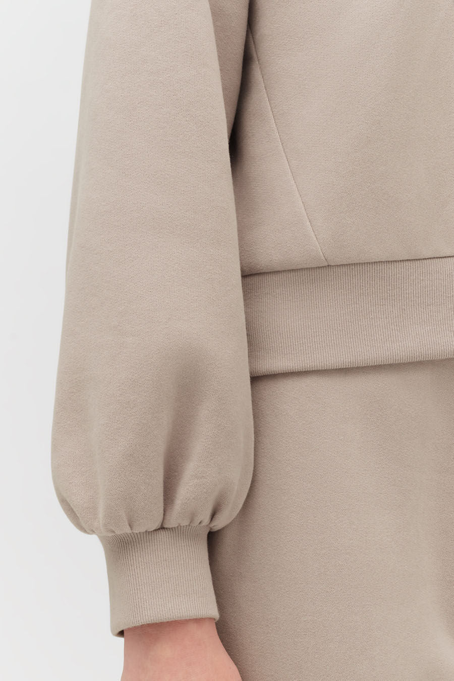Fleece Cropped Zip Hoodie