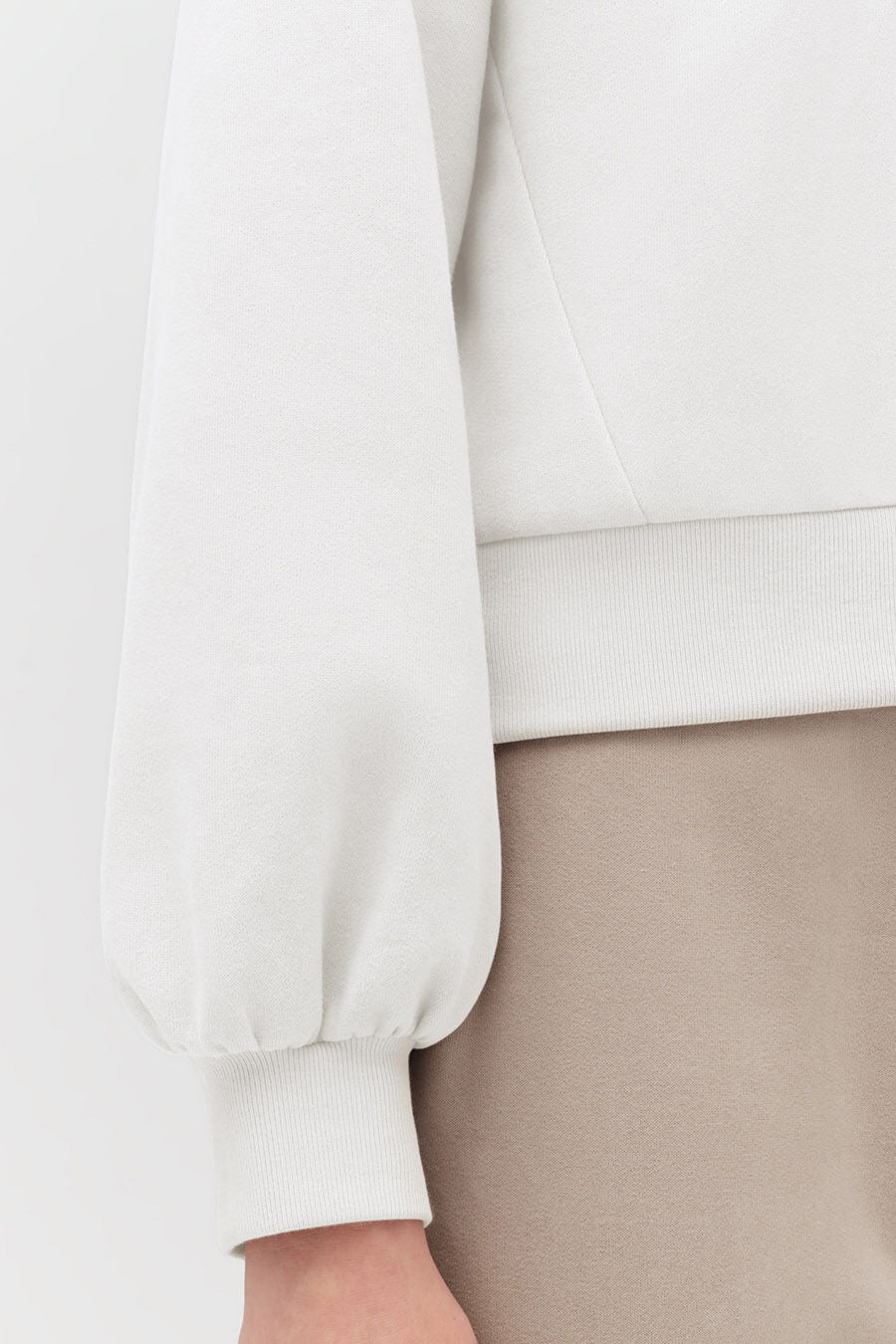Fleece Cropped Zip Hoodie