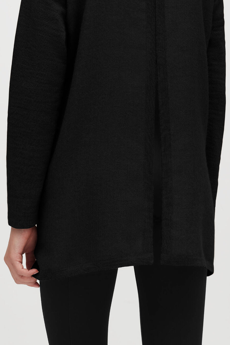 Alpaca Open-Back Turtleneck Sweater