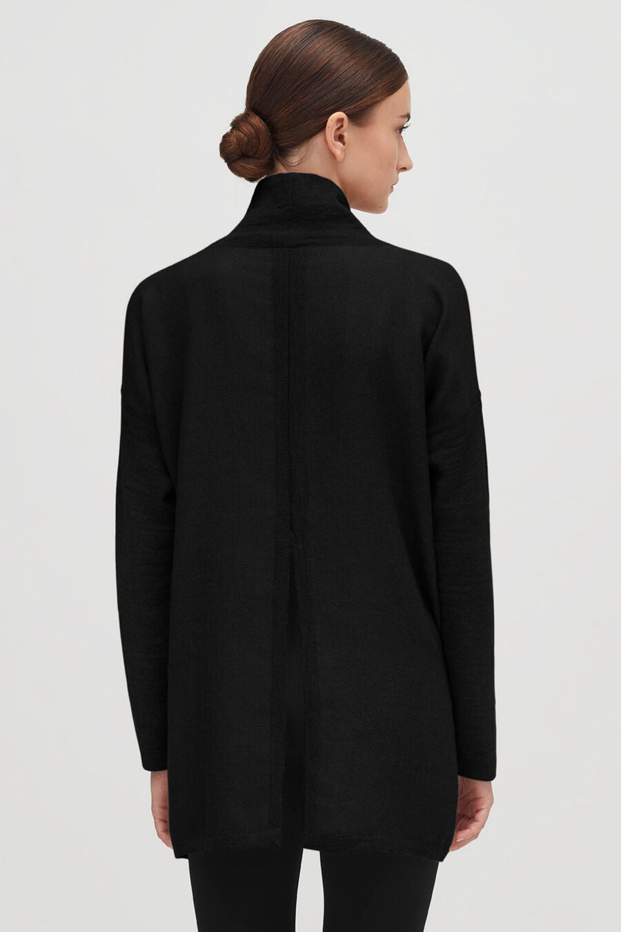 Alpaca Open-Back Turtleneck Sweater