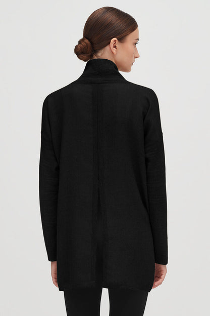 Alpaca Open-Back Turtleneck Sweater