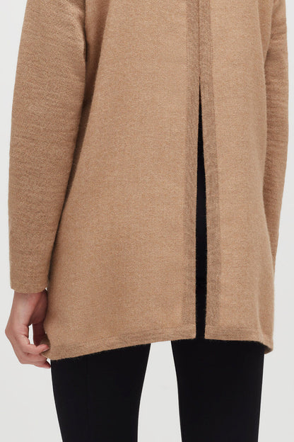 Alpaca Open-Back Turtleneck Sweater