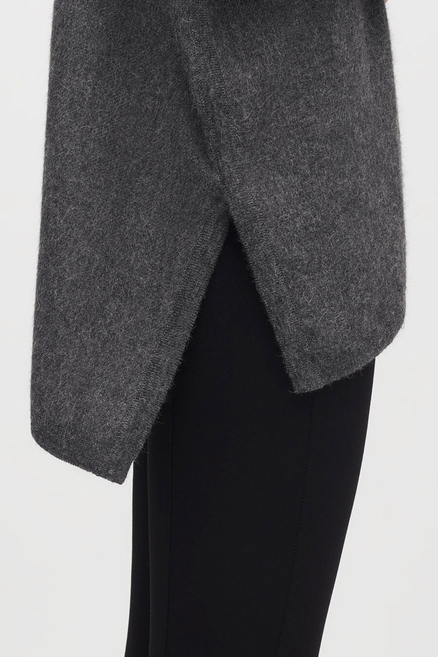 Alpaca Open-Back Turtleneck Sweater