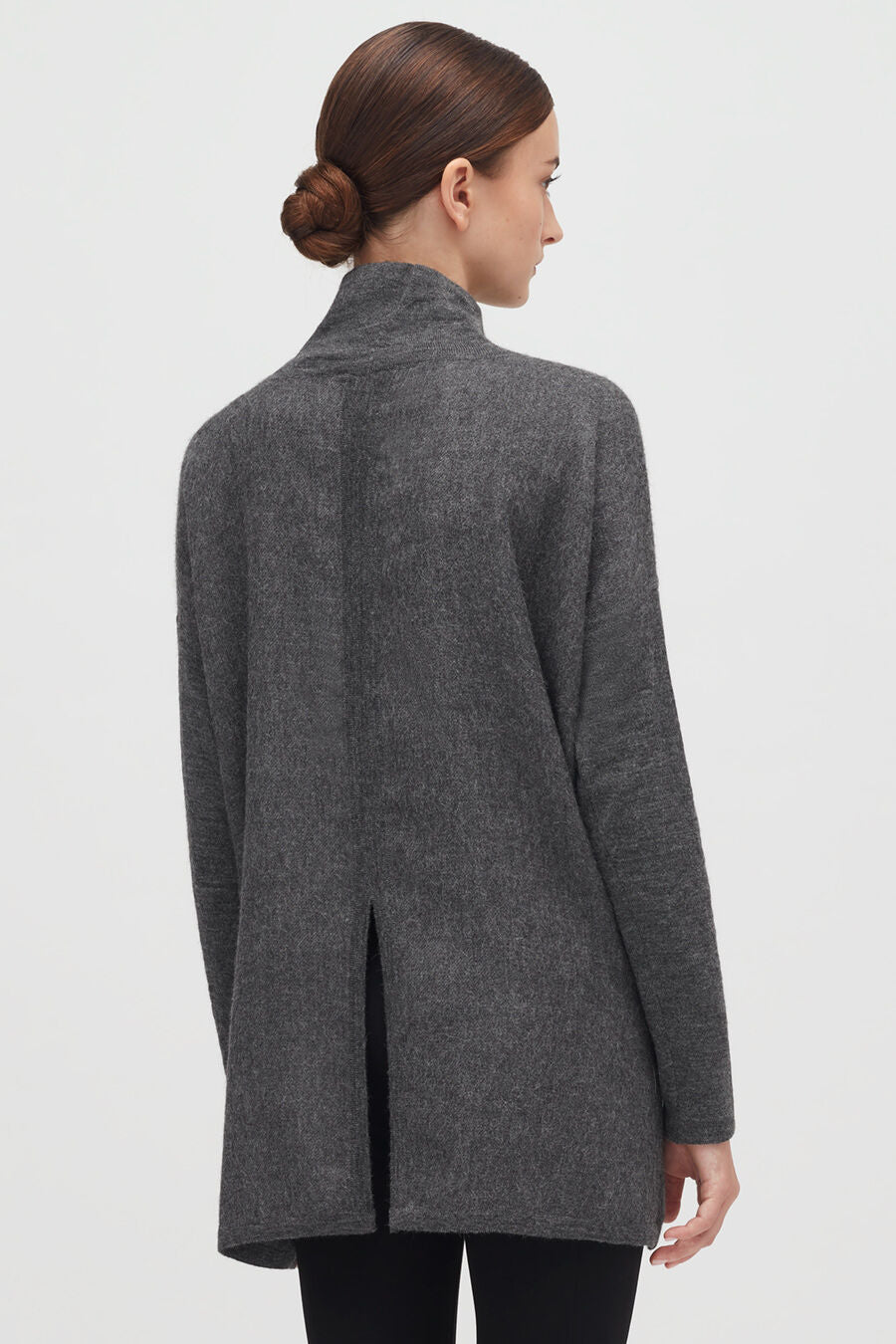 Alpaca Open-Back Turtleneck Sweater