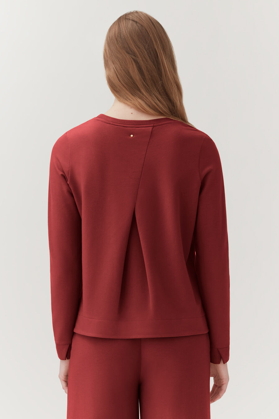 French Terry Pleat-Back Sweatshirt
