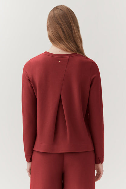 French Terry Pleat-Back Sweatshirt