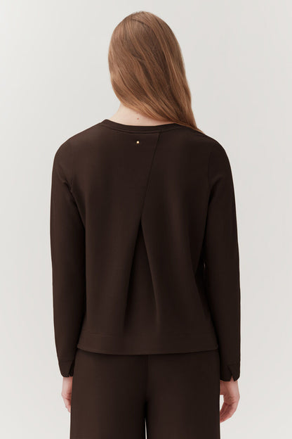 French Terry Pleat-Back Sweatshirt