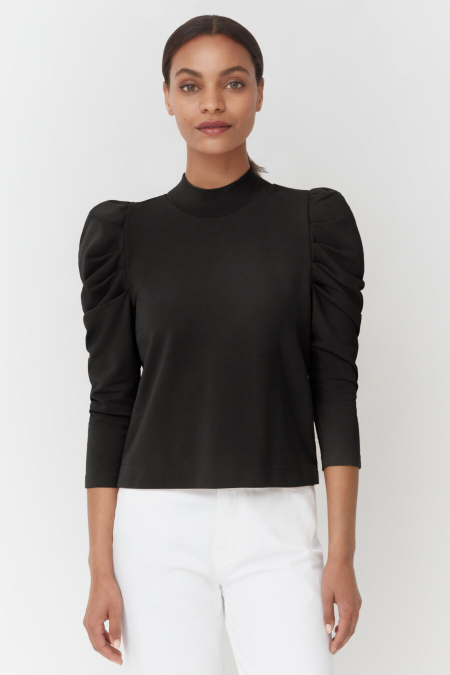 French Terry Puff Sleeve Sweatshirt